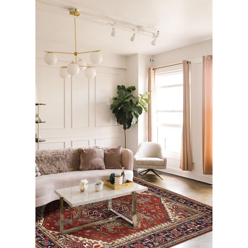 ECARPETGALLERY Hand-knotted Serapi Heritage Dark Copper Wool Rug - 8'1 x 9'10