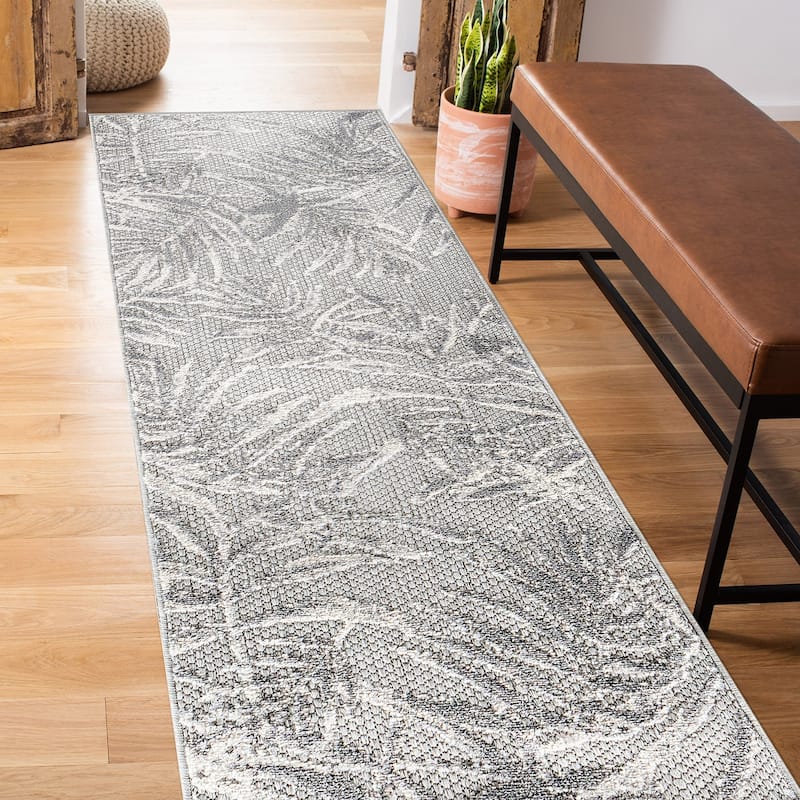 Bahama Palm Frond Floral Indoor/Outdoor Area Rug