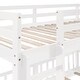preview thumbnail 9 of 9, White Twin Over Twin Bunk Bed with Slide and Ladder