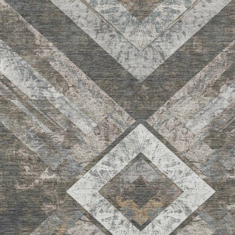 HomeRoots Geometric Transitional Rectangle Outdoor Rug