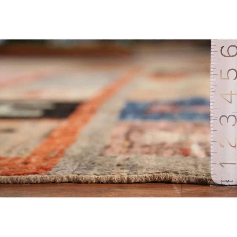 All-Over Geometric Moroccan Oriental Area Rug Hand-Knotted Wool Carpet - 8'5" x 9'11"