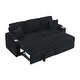preview thumbnail 8 of 69, 80.3" L Shaped Couch with Pull Out Bed Corduroy Sleeper Sofa Bed Convertible Sectional Couches with Cup Holder for Living Room