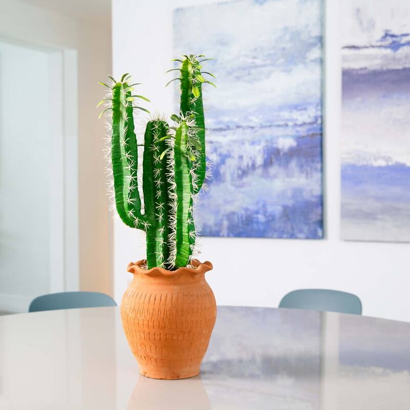Cactus Artificial Plant with Planter - 2.25' - Green