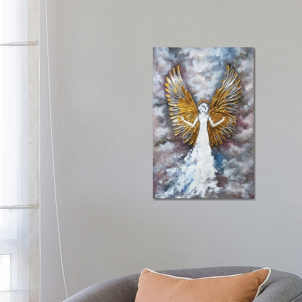 iCanvas "Gold Silver Angel Wings" by Nastasiart Canvas Print