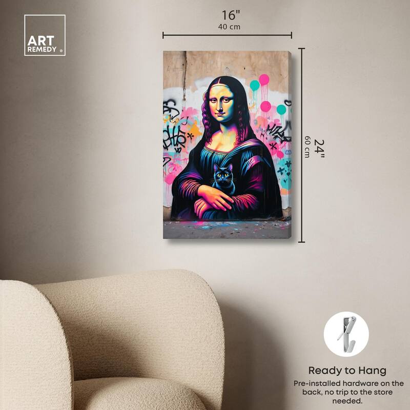 Lisa's Little Secret Canvas by Art Remedy, Gallery Wrapped