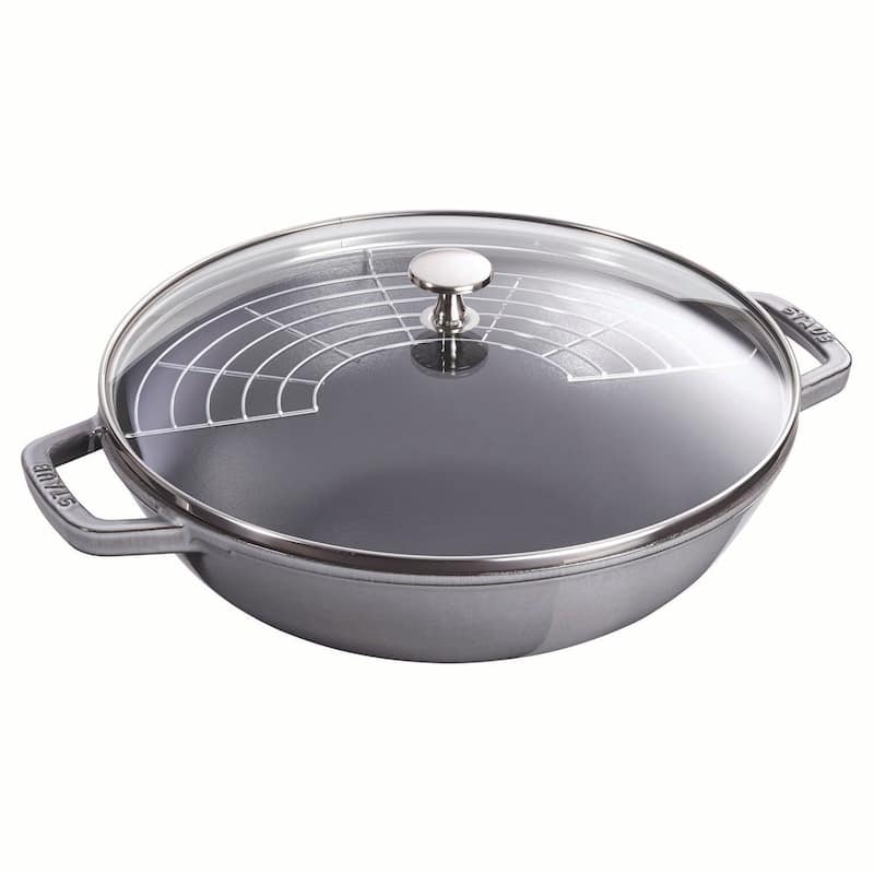 STAUB Cast Iron 4.5-qt Perfect Pan - Graphite Grey