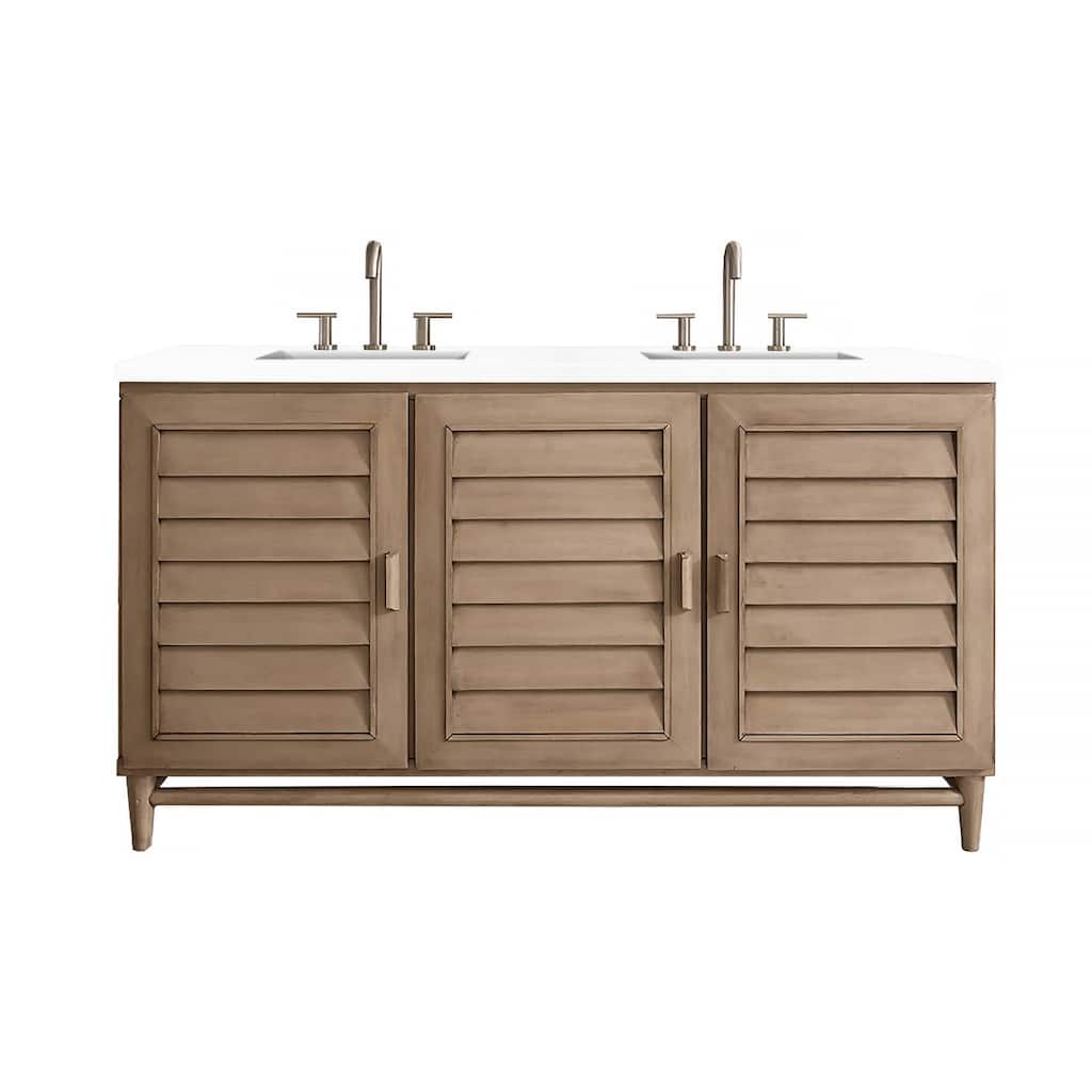 James Martin Vanities 620-V60D-3WZ Portland 60" Free Standing Double