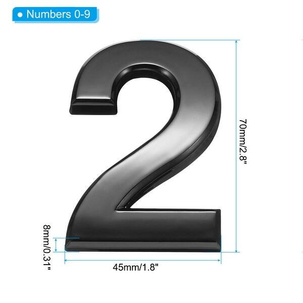 Coollooc Reflective Mailbox Numbers Sticker, 3 Sets Large 0-9 Self