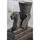 preview thumbnail 6 of 8, Persian Persepolis Griffon Dragon Bird Candle Holder Bronze Bookend Sculpture Statue Decor