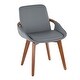 preview thumbnail 45 of 53, Carson Carrington Pugo Chair with Walnut Finish Grey