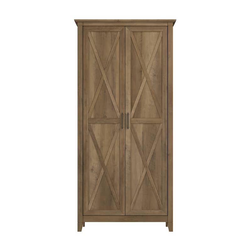 Key West Tall Storage Cabinet with Doors and Shelves by Bush Furniture