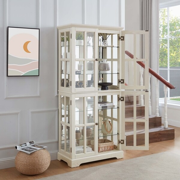 Antique Display Cabinet with Glass Doors - Bed Bath & Beyond