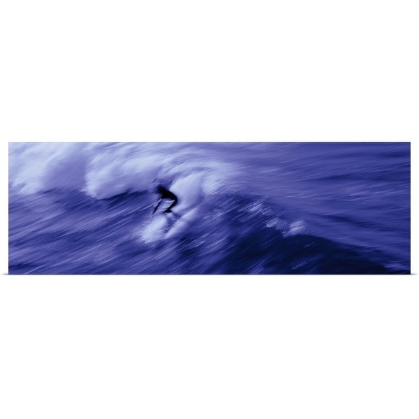 "Person surfing in the sea" Poster Print