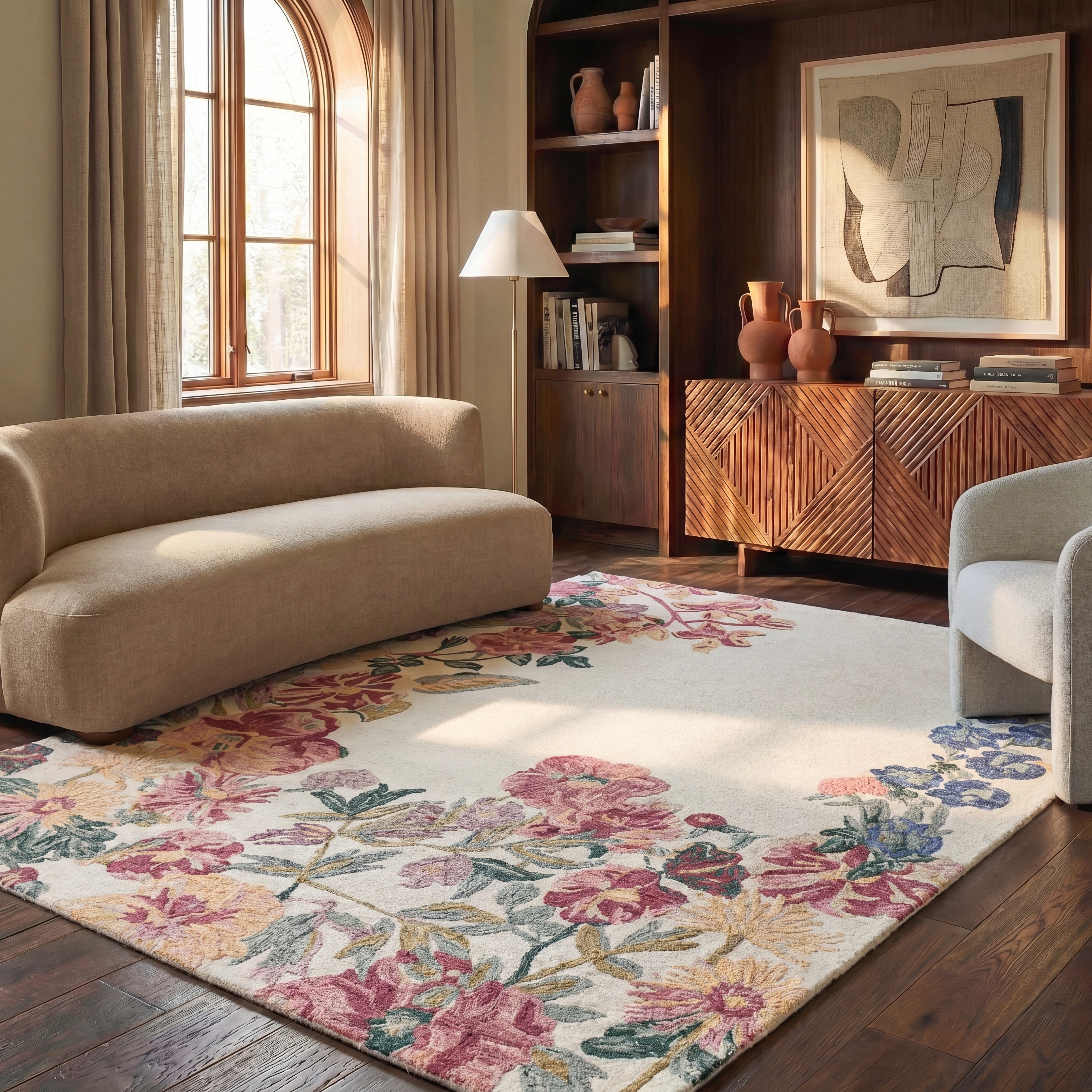 SAFAVIEH Handmade Jardin Felismina Floral Wool Rug