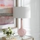 preview thumbnail 3 of 5, Uttermost Rosa Pink Glass Table Lamp - 16"x29"x16"