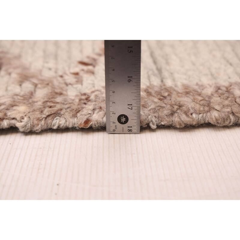 ECARPETGALLERY Hand-knotted Tangier Light Grey Wool Rug - 8'2 x 10'2