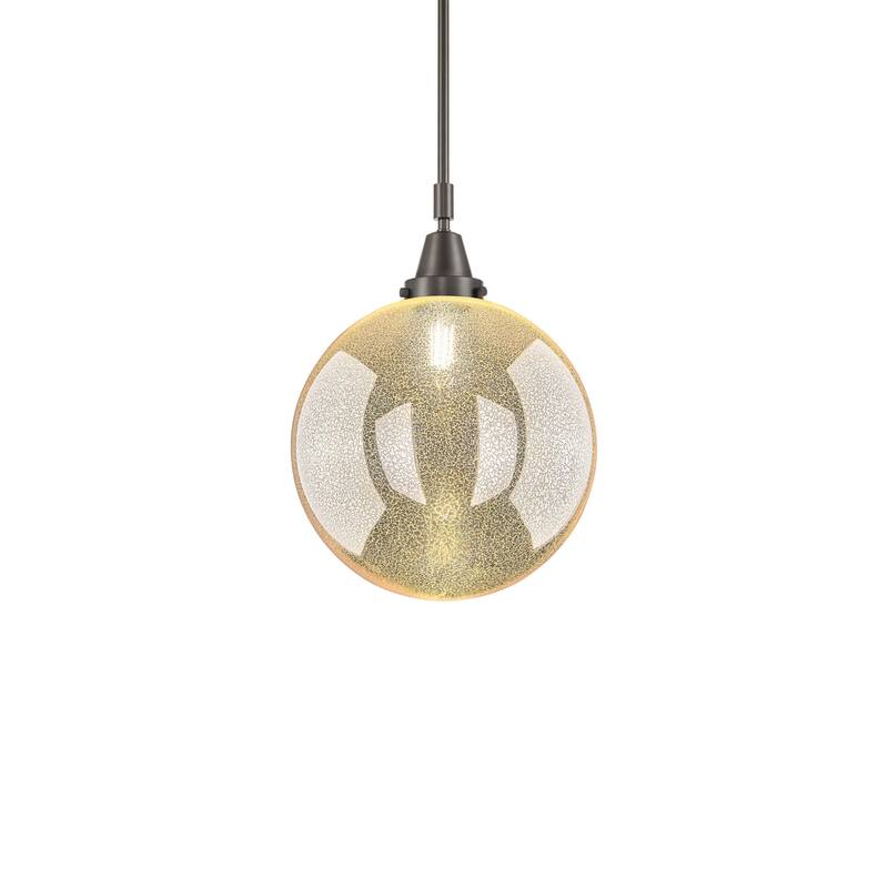 Innovations Lighting 447-1S-17-12 Beacon Pendant Beacon 12" Wide - Oil Rubbed Bronze / Mercury