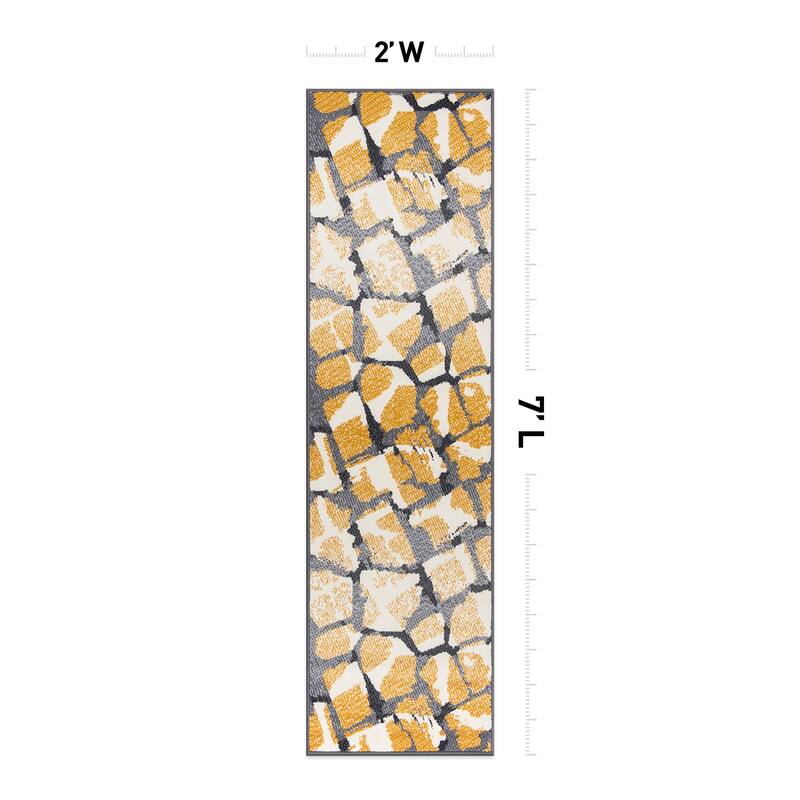 World Rug Gallery Contemporary Abstract Design Area Rug
