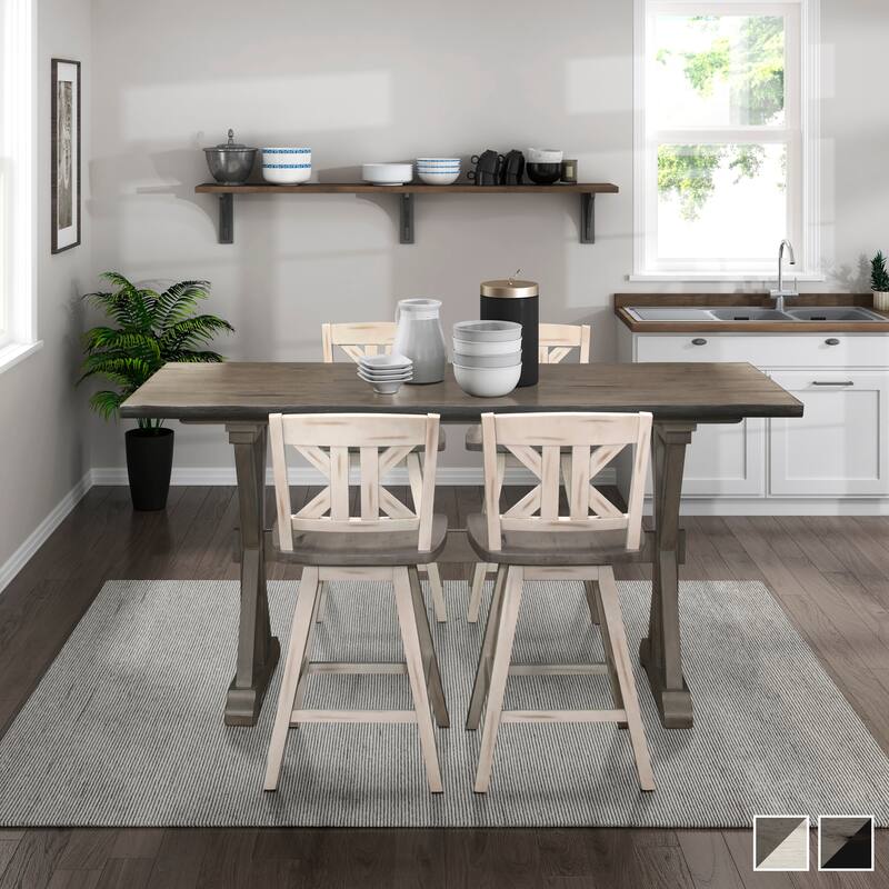 Roux Wood 5-Piece Counter Height Dining Set