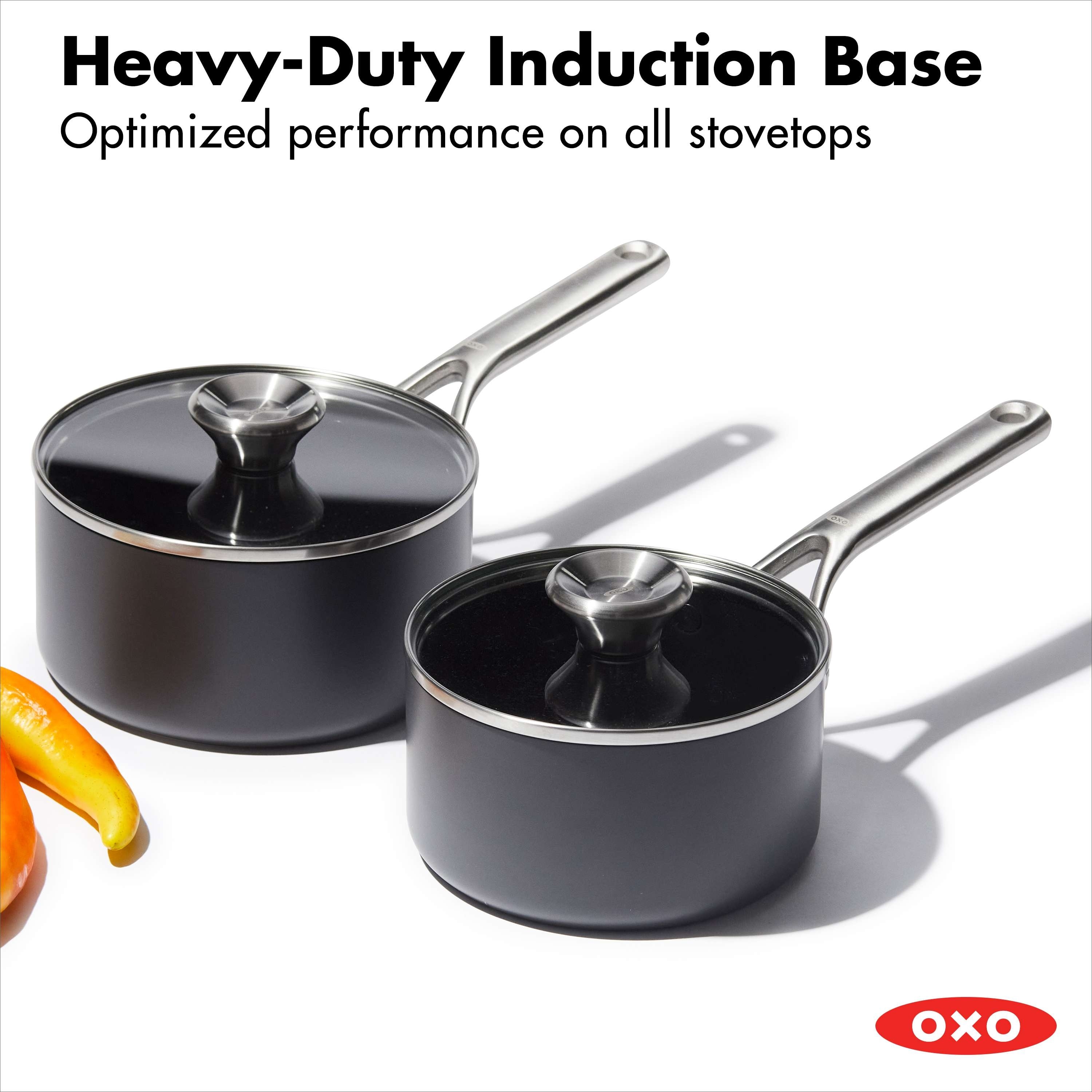 OXO Ceramic Professional Non-Stick 4-Piece Saucepan Set