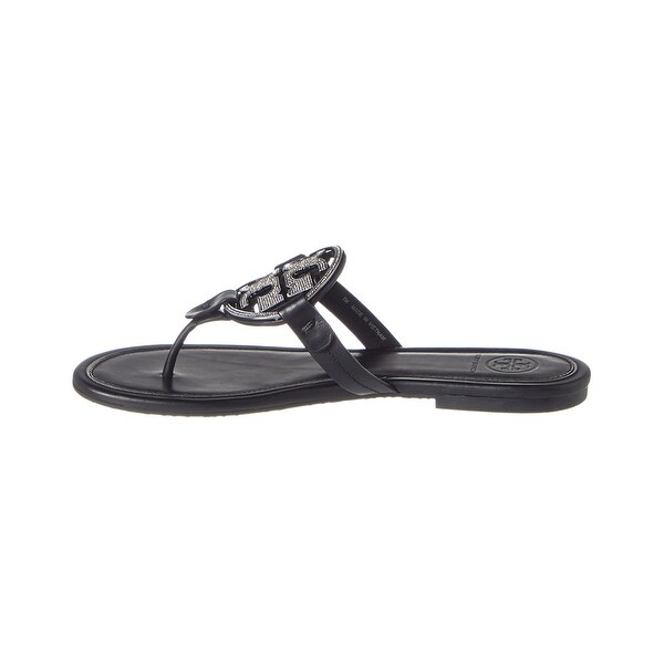 tory burch black embellished miller sandals