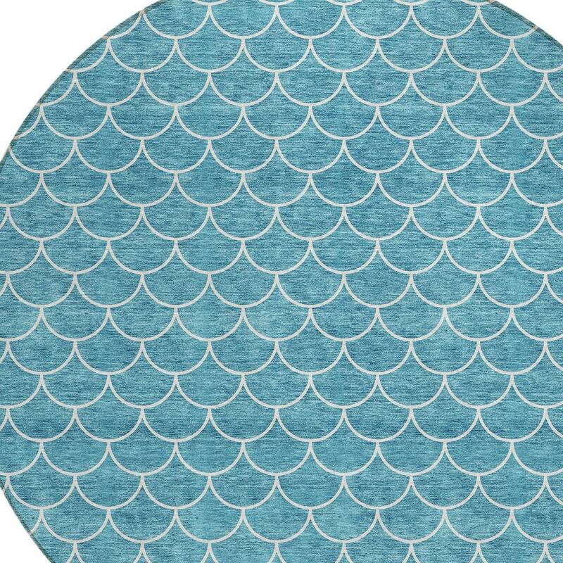 HomeRoots Geometric Transitional Rectangle Outdoor Rug