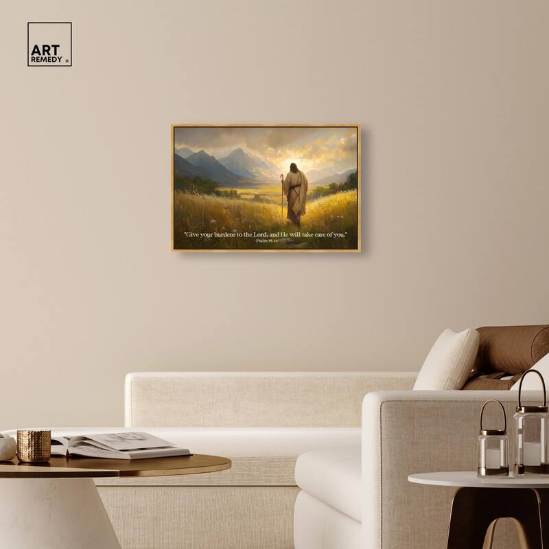 Give Your Burdens Canvas by Art Remedy