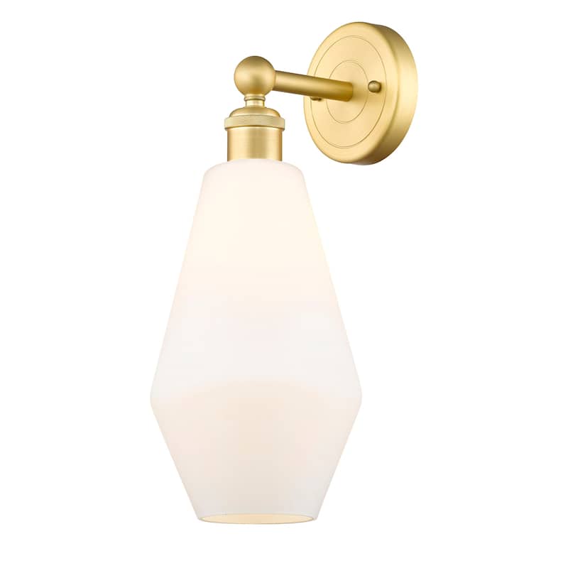 Innovations Lighting 616-1W-17-7 Cindyrella Sconce Cindyrella 17" Tall - Satin Gold / Cased Matte White