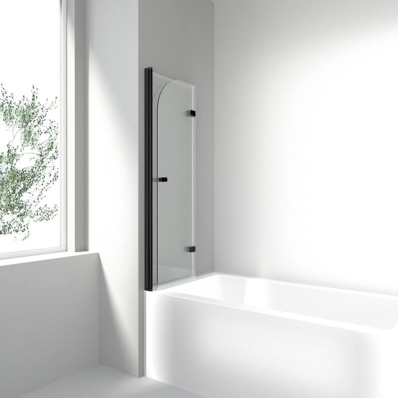 i-Homare 35 in. W x 55 in. H Frameless Tempered Glass Tub Door