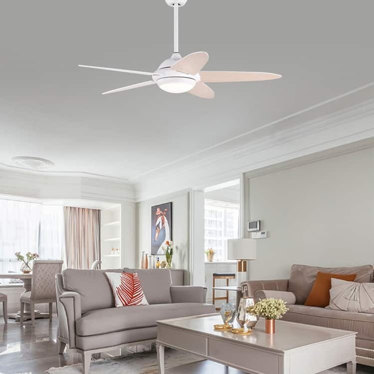 52 Inch Ceiling Fan with Lights and 3 Lighting Colors - 52" (D)