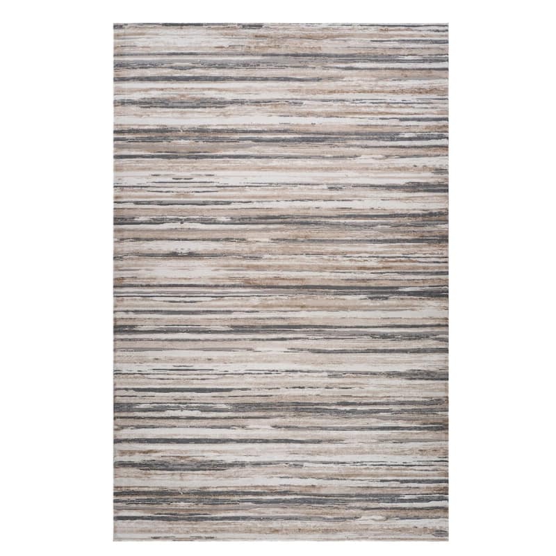 Bigi Distressed Abstract Stain Resistant Woven Durable Area Rug By HomeRoots