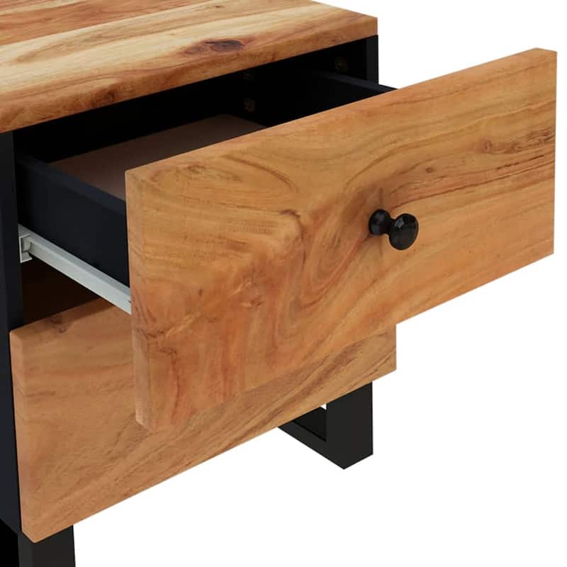 vidaXL Bedside Cabinet 15.7"x13"x18.1" Solid Wood