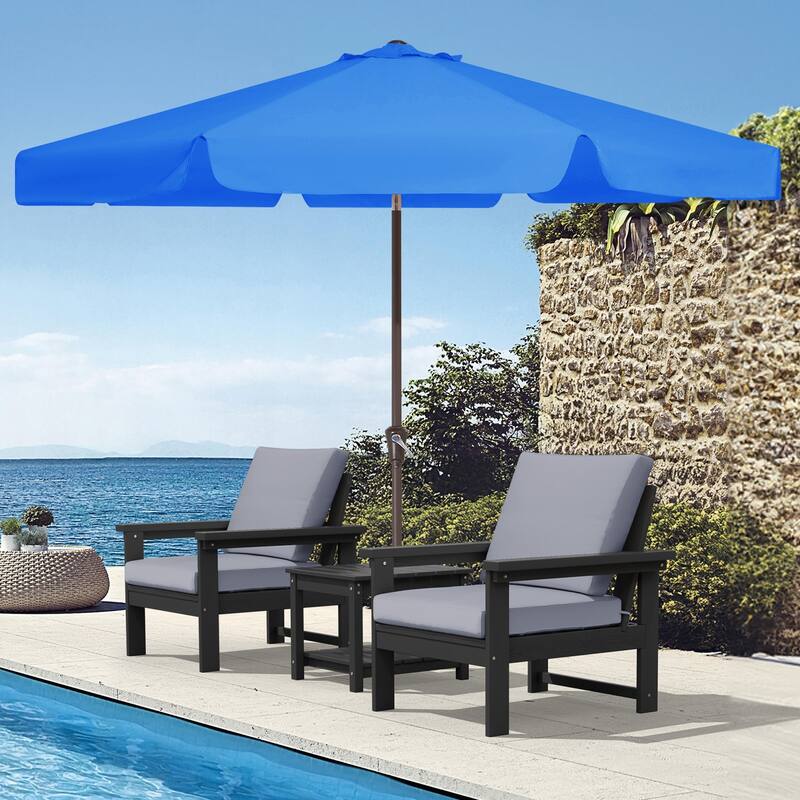 9ft Patio Market Umbrella with UV-Resistant and Sagging Edge Designed