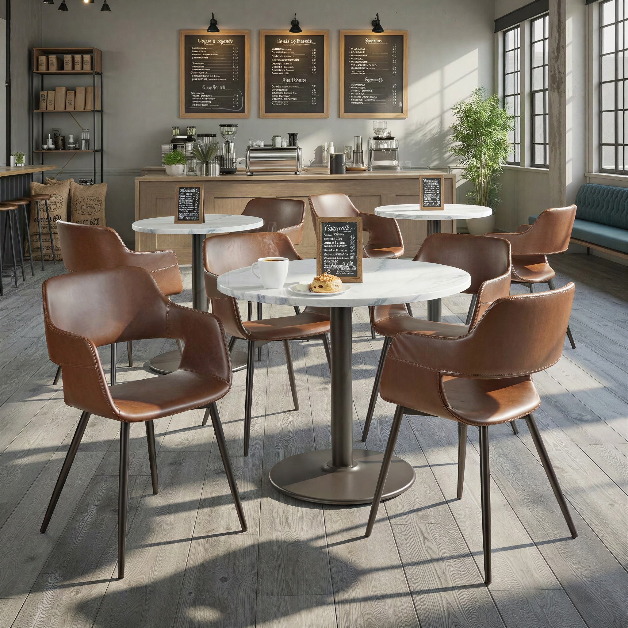 Porch & Den Vallen Dining Chair with Tapered Metal Legs (Set of 2)