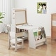 preview thumbnail 7 of 18, Costway Kids Art Table and Chair Set with Easel & Chair Whiteboard & - See Details