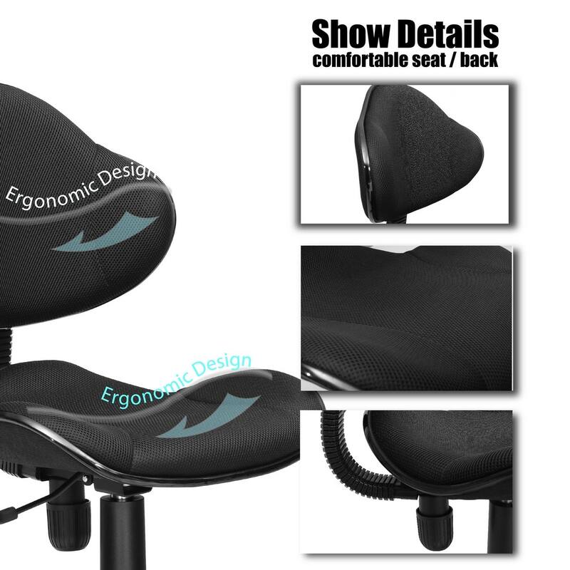 JJS Ergonomic Mesh Office Chair Adjustable Lumbar Support Computer Desk Chair