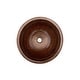 preview thumbnail 8 of 7, 15-in Small Round Skirted Vessel Hammered Copper Sink (VR15SKDB)