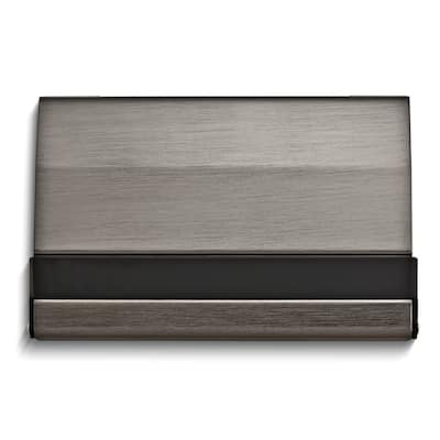 Curata Nickel-Plated and Black Finish Business Card Case