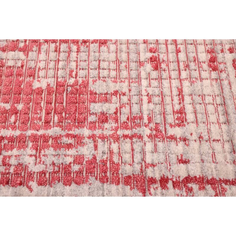 ECARPETGALLERY Hand Loomed Elysian Red Rug - 8'1 x 9'11