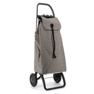 thumbnail image 2 of TMZ 2-Wheel Foldable Shopping Cart With Seat - 110 Lbs Capacity Portable Grocery Trolley With Removable Bag 2 of 3