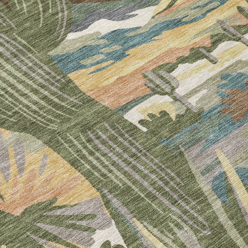 Machine Washable Indoor/ Outdoor Southwestern Mesa Chantille Rug