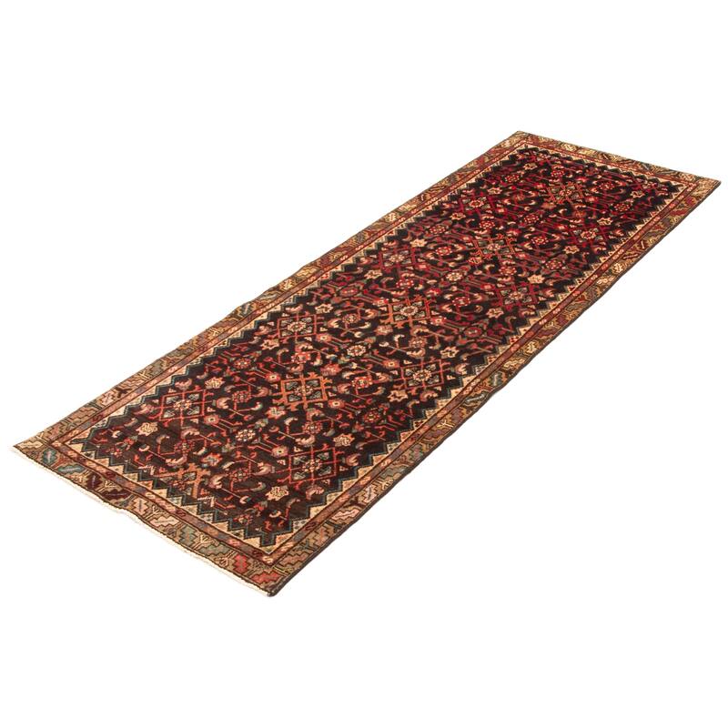 ECARPETGALLERY Hand-knotted Andelz Black Wool Rug - 3'3 x 9'3