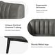 preview thumbnail 33 of 43, Alfons Industrial Leather Chair with Channel Tufting and Metal Leg by HULALA HOME
