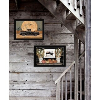 TrendyDecor4U Farmhouse "Harvest Moon" Framed Print Wall Art by Cindy ...