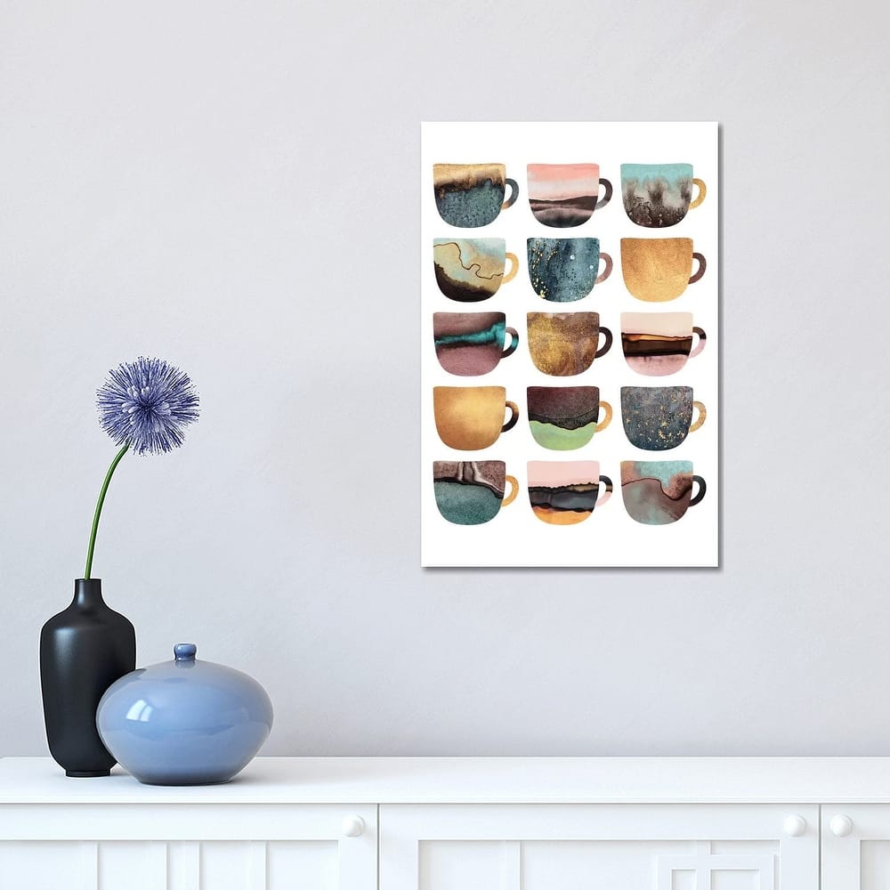 iCanvas "Earthy Coffee Cups" by Elisabeth Fredriksson Canvas Print