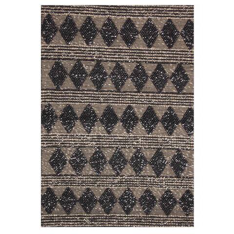 ECARPETGALLERY Sienna Black Wool Rug - 5'1 x 7'2