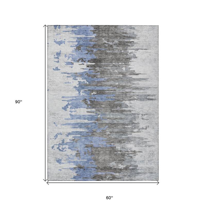 HomeRoots Abstract Transitional Rectangle Outdoor Rug