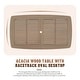 preview thumbnail 10 of 12, Outdoor Dining Set 7-Piece Acacia Wood Patio Rope-Woven Arm Chair and Dining Table with Umbrella Hole