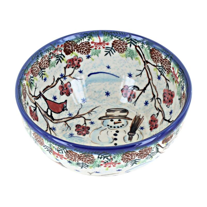 Blue Rose Polish Pottery Vena Cereal Bowl