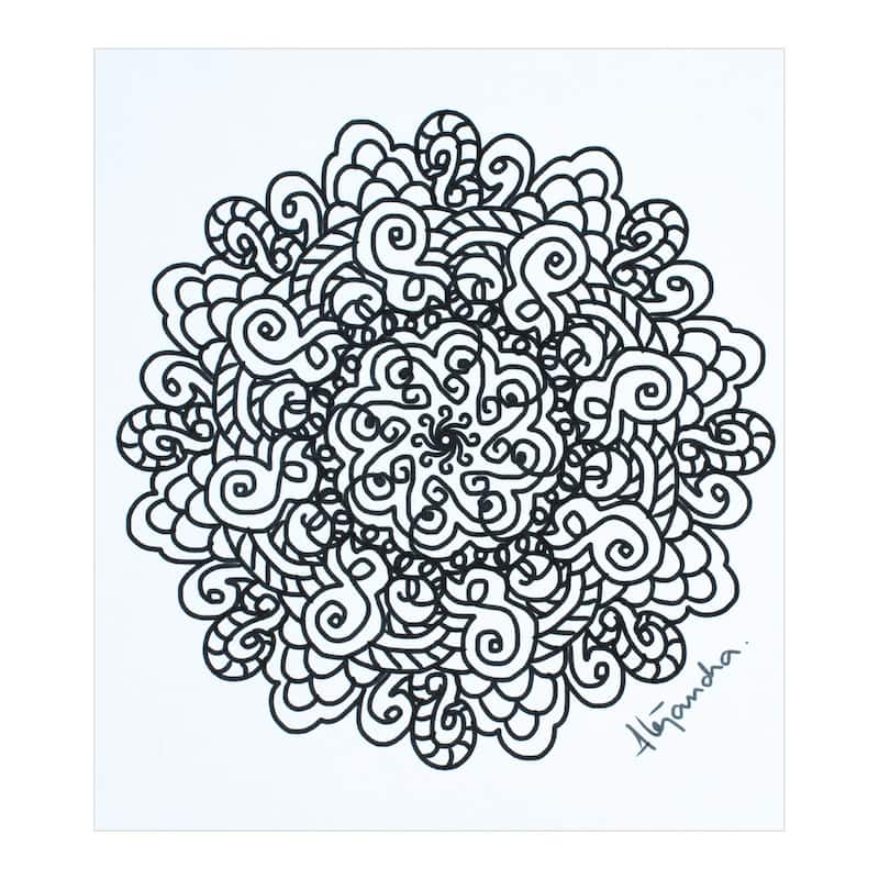 Novica Handmade Spiritual Art Coloring Postcards (Pair)